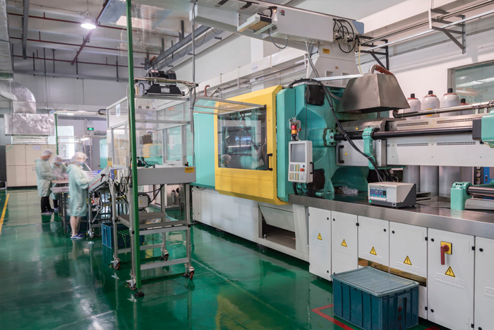 One of more than 100+ injection molding machines at hogan, Guangdong.